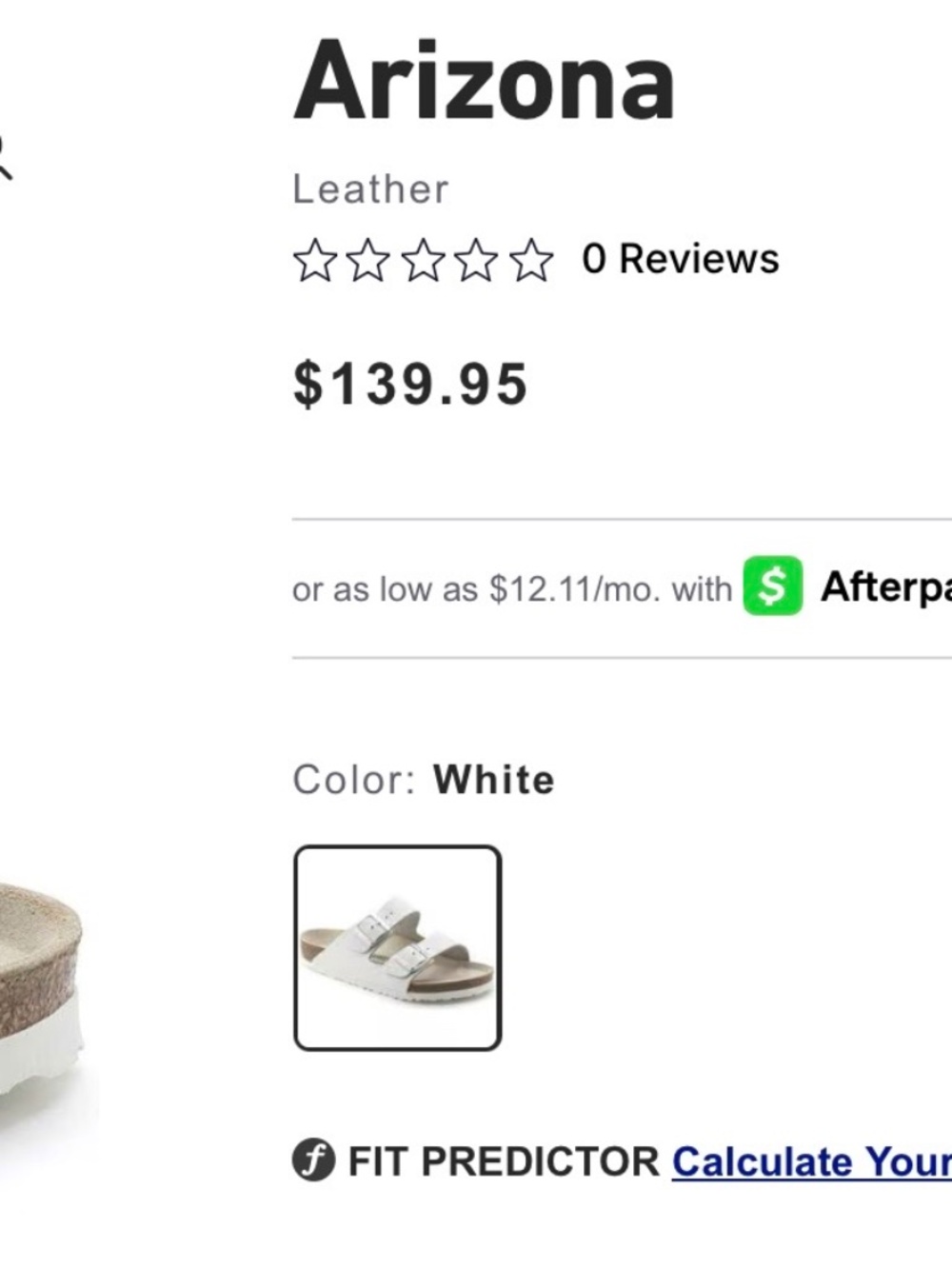 Arizona Leather Birkenstocks white size 8 - Picture 6 of 6